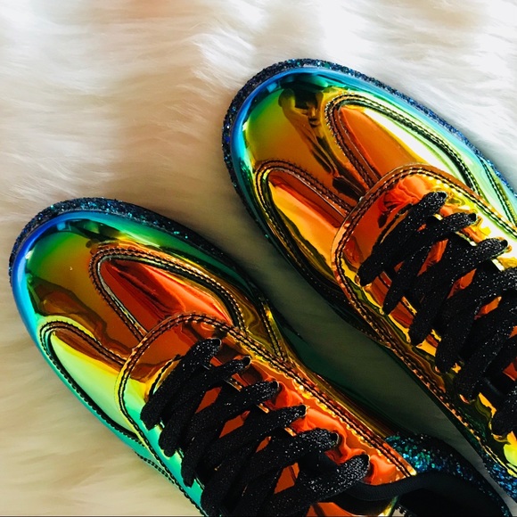 Holographic Oil Spill Sneakers - Picture 6 of 7